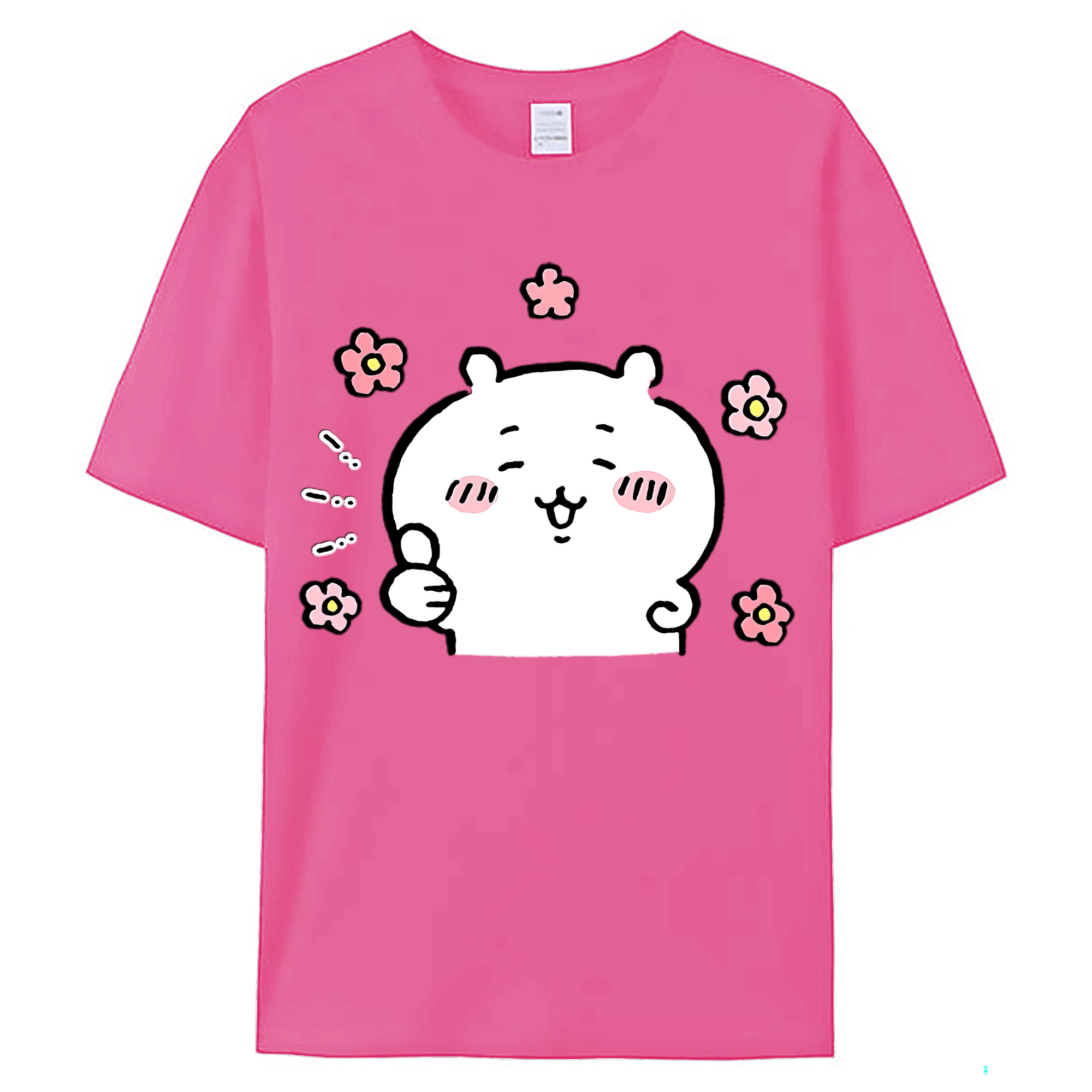 （画像用） ちいかわ ちいかわ Chii-kawa chiikawa レディースカジュアルプリントTシャツ（綿100％）